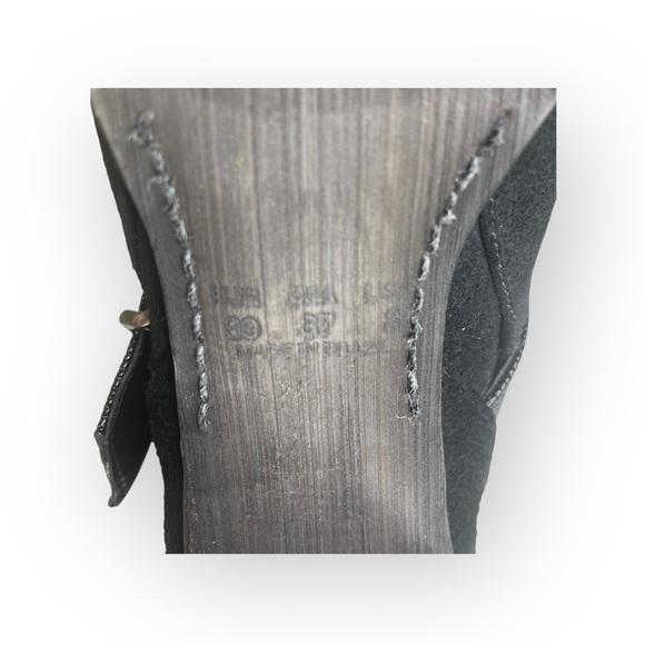 Paula Bahia ✿ Suede Double Buckle Wrap Strap Engineer Boots ✿ Black ✿ 39 8.5M 9M - Picture 15 of 17